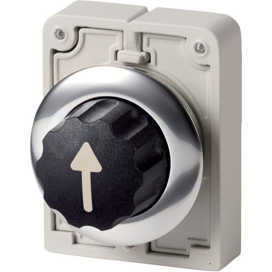 Keuzeschakelaar 30mm vlak 3 standen knop vast M30C-FWR3-X7