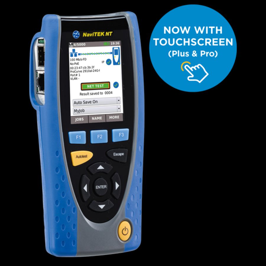 Netwerktester koper- en glasvezelnetwerken- pro touchscreen