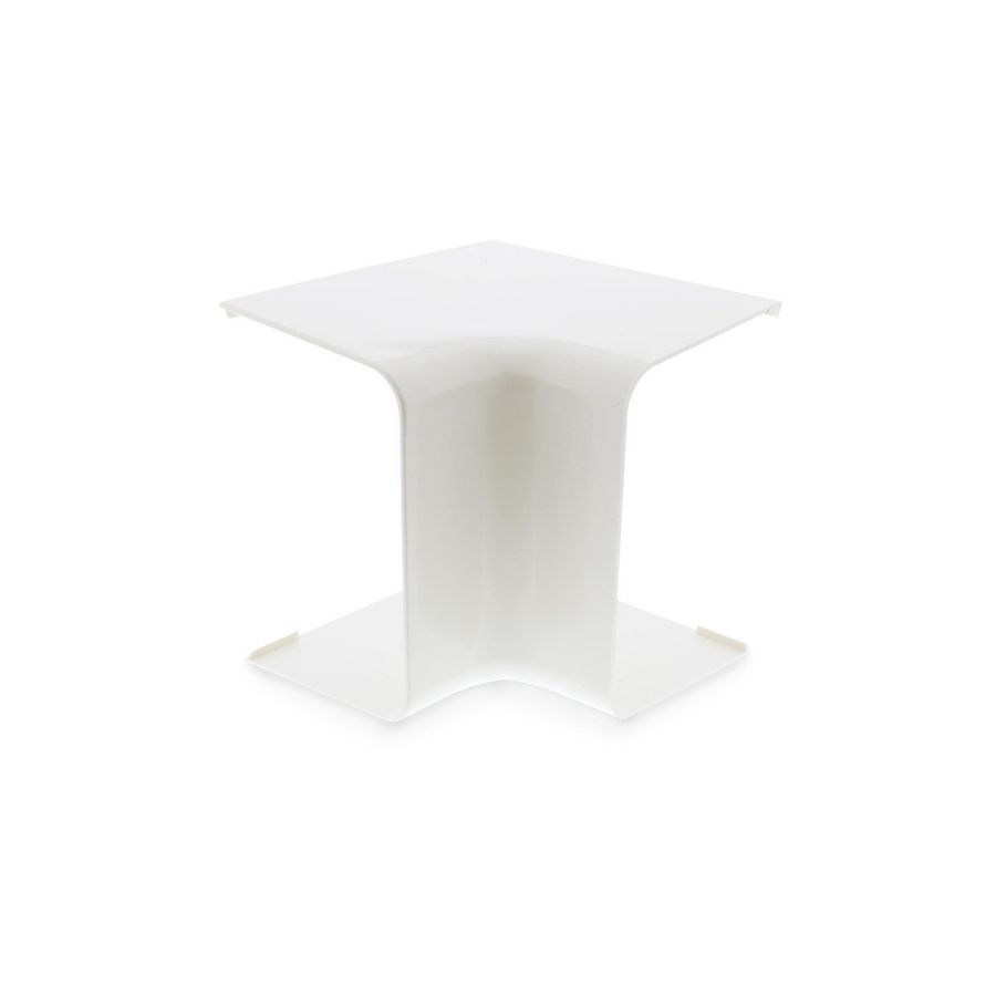 Binnenbocht kort 90° 140x90mm wit PVC RAL9001