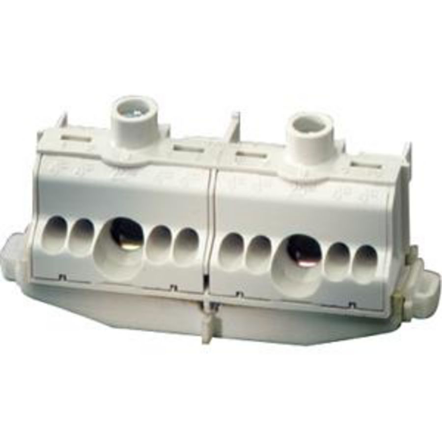 Insteekklem 2x25-8x4 mm2 DIN-rail Grijs