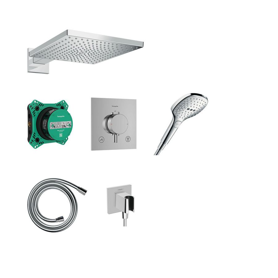 Raindance E Design doucheset 300 1 straalsoort met Ecostat Comfort E incl. iBox universal 2 chroom