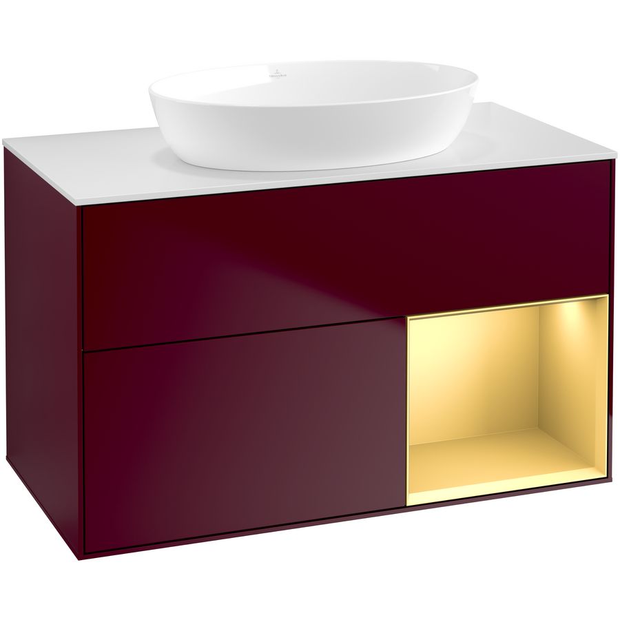 Wastafelonderkast Finion 1000x603x501mm Peony Matt Lacquer FA21HFHB