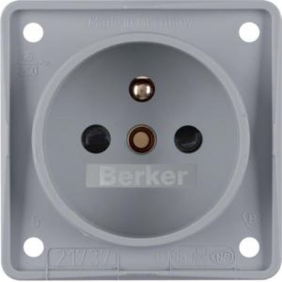Wandcontactdoos penaarde berker Integro grijs