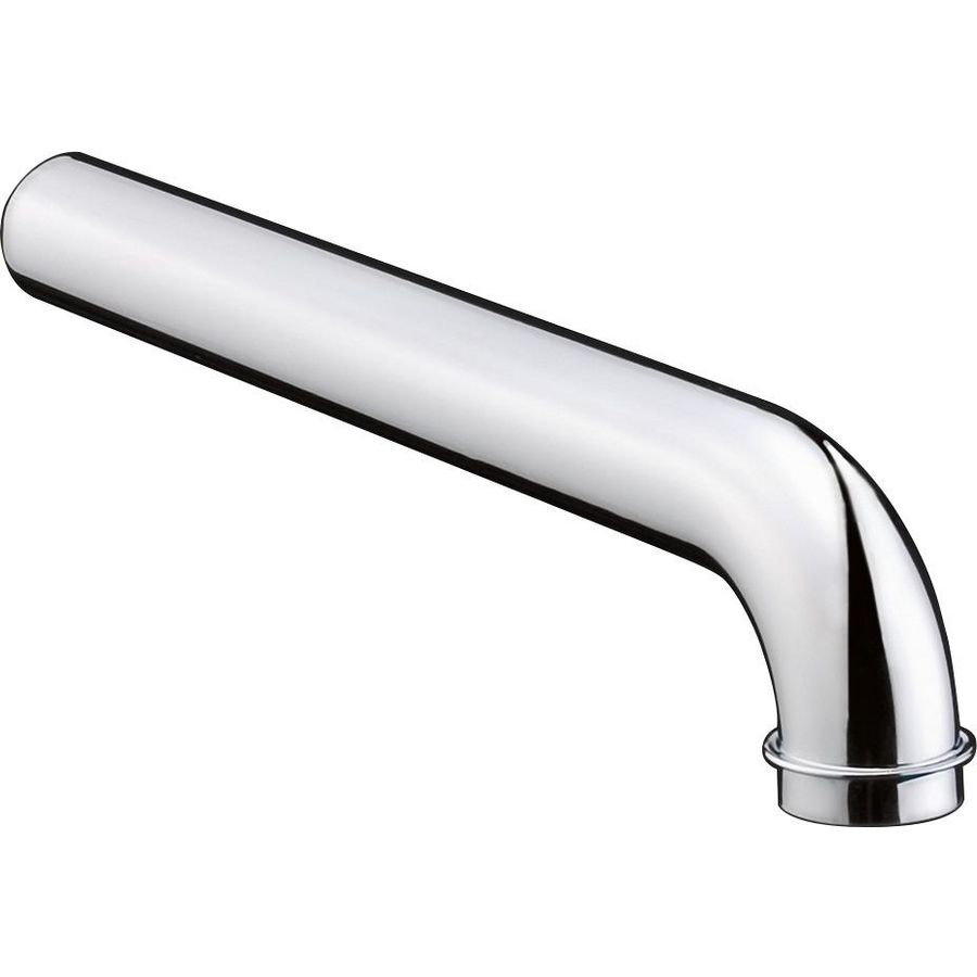 Gebogen buis met kraag chroom