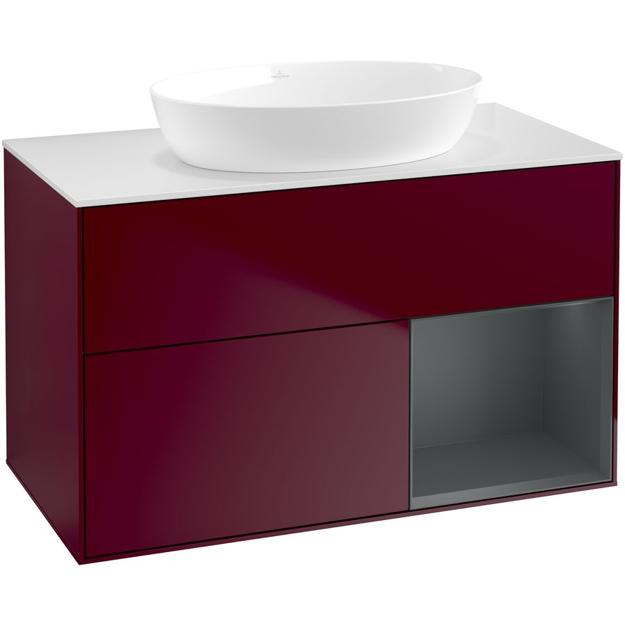 Wastafelonderkast Finion 1000x603x501mm Peony Matt Lacquer FA21HGHB