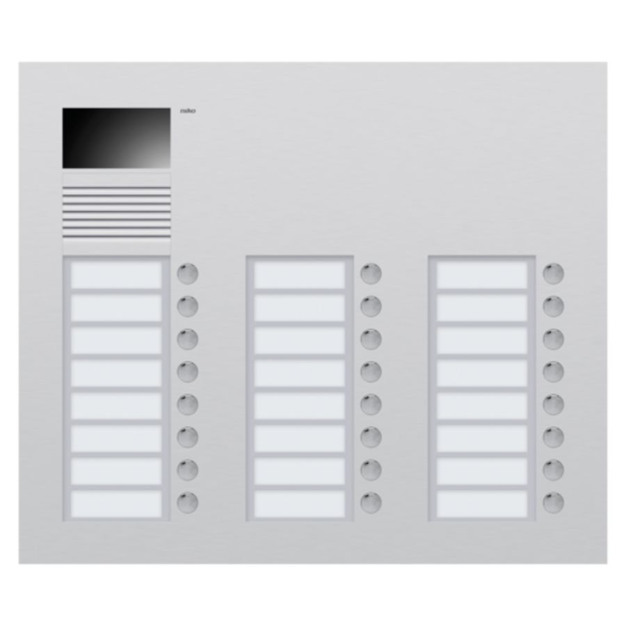 Inbouwbuitenpost met 24 bellen en kleurencamera