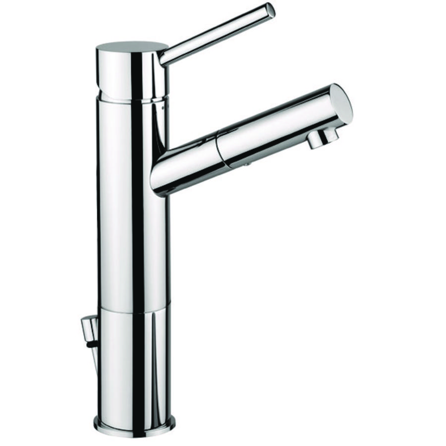 Wastafelmengkraan BIRILLO 1-hendel highriser met waste-inrichting chroom