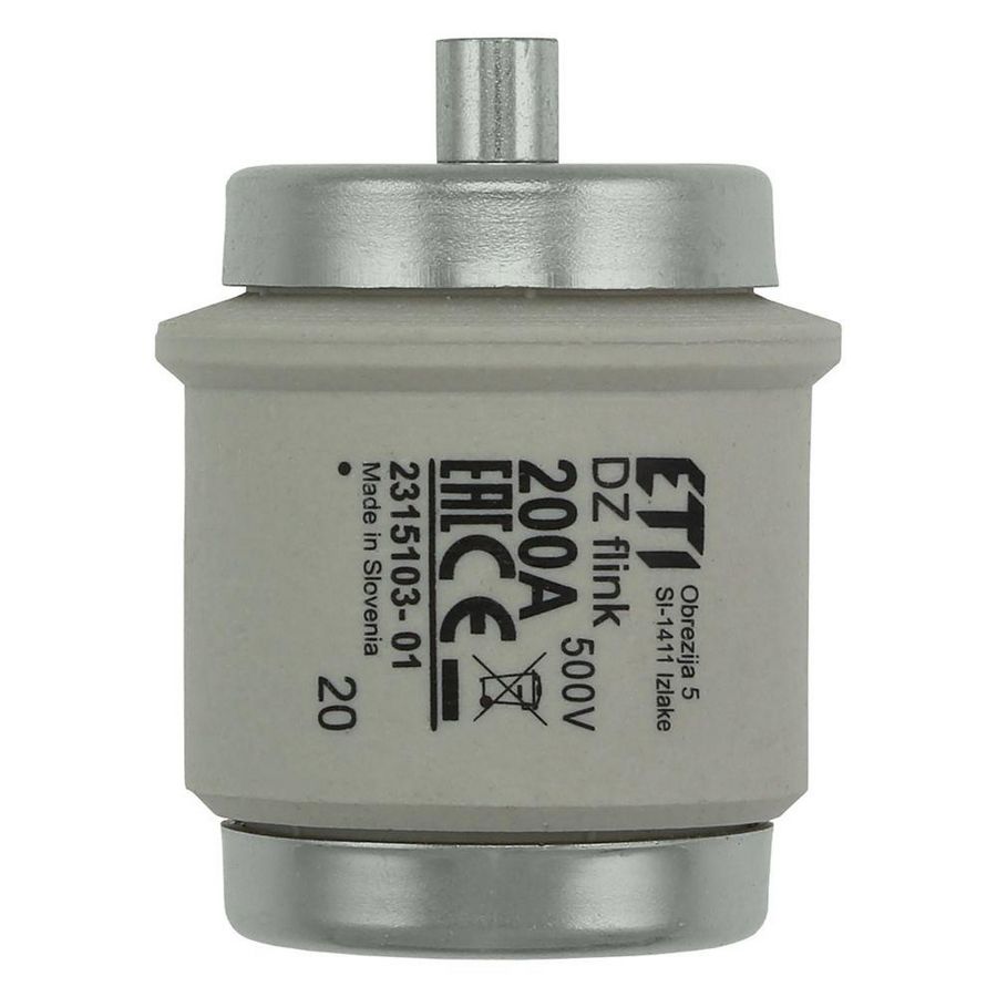 Zekering laagspanning 200A AC 500V D5 56x46mm gR IEC VVE=10