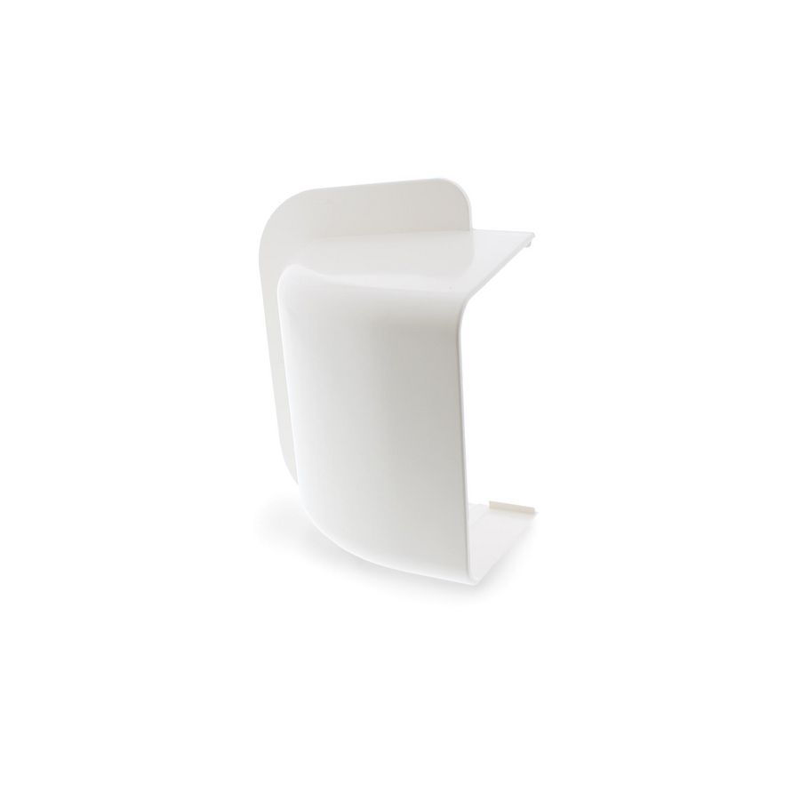 Muurafdekkap 140x90mm wit PVC RAL9001