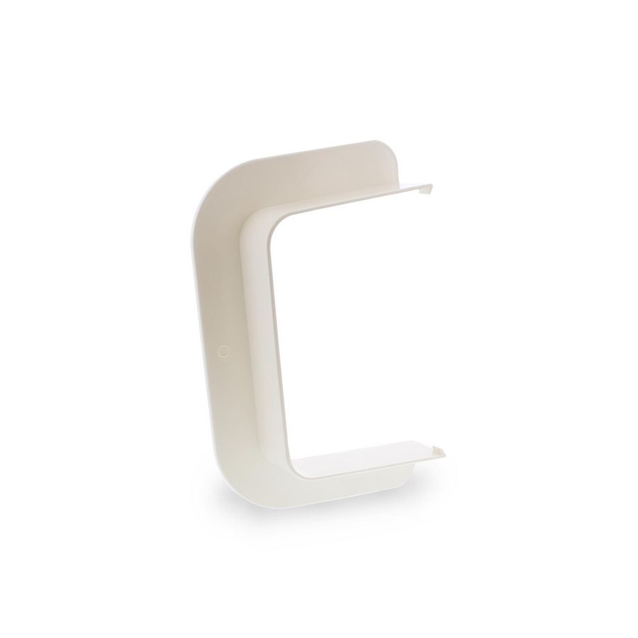 Eindstuk plafond/wand 140x90mm wit PVC RAL9001