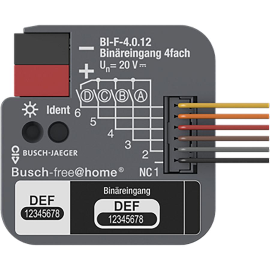 I/O-module bussysteem binaire ingang 4-voudig inb. 4.0.12 (BI-F-4.0.12)