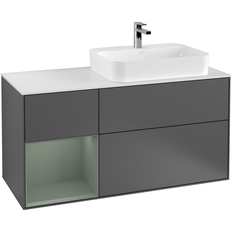 Wastafelonderkast Finion 1200x603x501mm Antr. Matt Lacquer G391GMGK