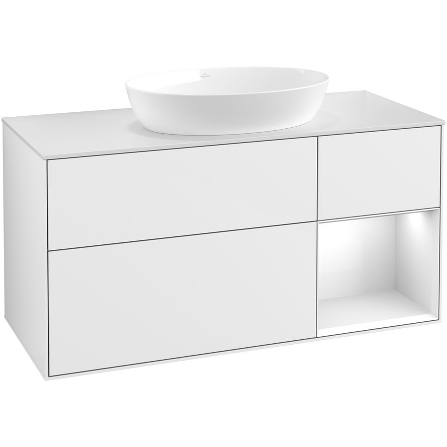 Wastafelonderkast Finion 1200x603x501mm G.White.L FA71GFGF