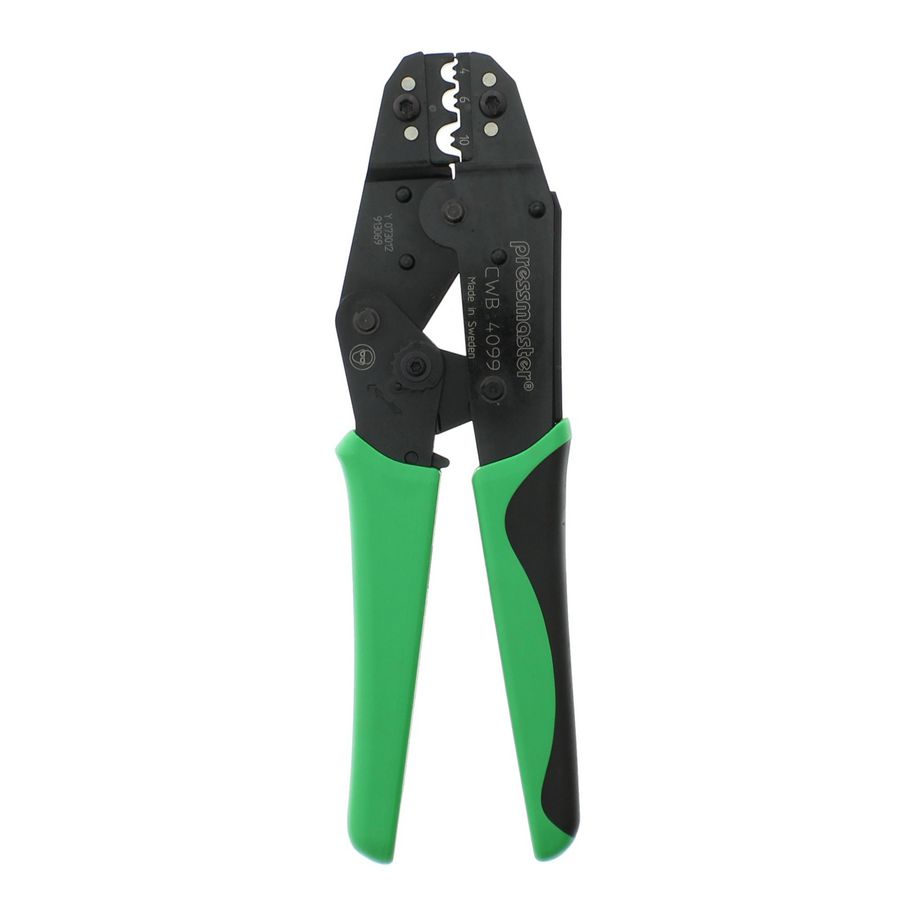 Sperkrimptang ongeisol. kabelsch. 4-10mm² dubbele doornpers