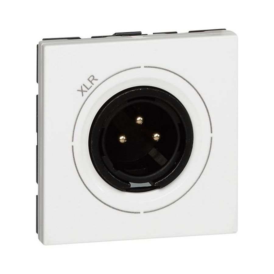 Contactdoos XLR audio 3-polig male 2 modulen Mosaic