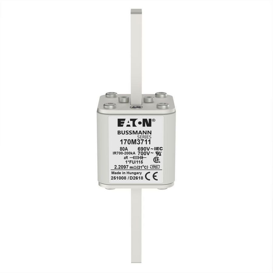 Zekering hoge snelheid 80A AC 690V 200kA compact 1 45x VVE=2