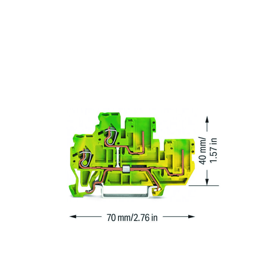 2-draads/2-pins 2-etage basisklem 2-draads/2-pins aa VVE=50