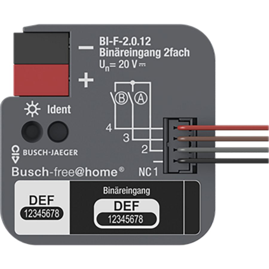 I/O-module bussysteem binaire ingang 2-voudig inb. 2.0.12 (BI-F-2.0.12)