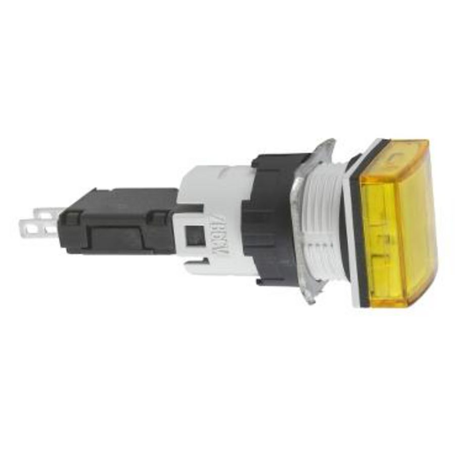 Signaallamp Vierkant IP65 LED 24V Connector Geel