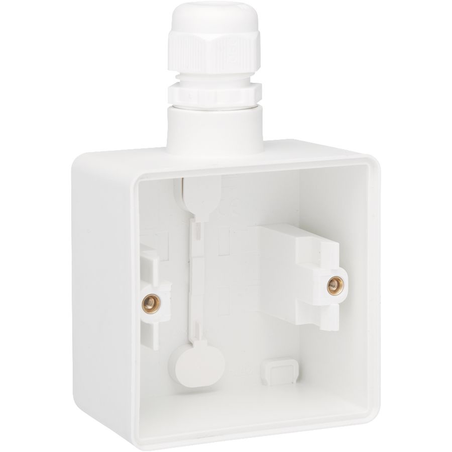 Spuitwaterdichte opb.doos 1xM20 1 functie wit