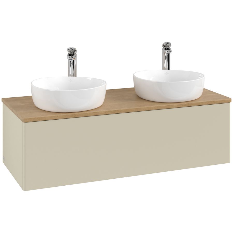 Wastafelonderkast Antao 1200x360x500mm S.Grey Matt Lacquer K35051HJ
