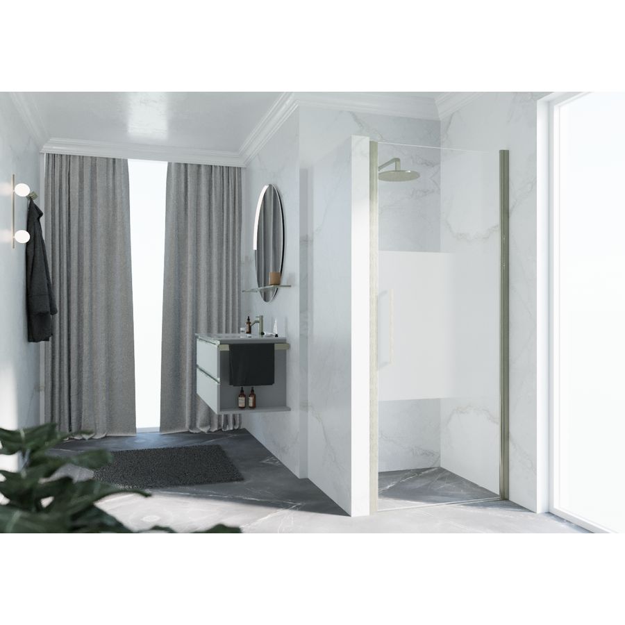 Deur Young Plus 1B 77 Verst.77-81Cm Satin Motief Rvs-Look