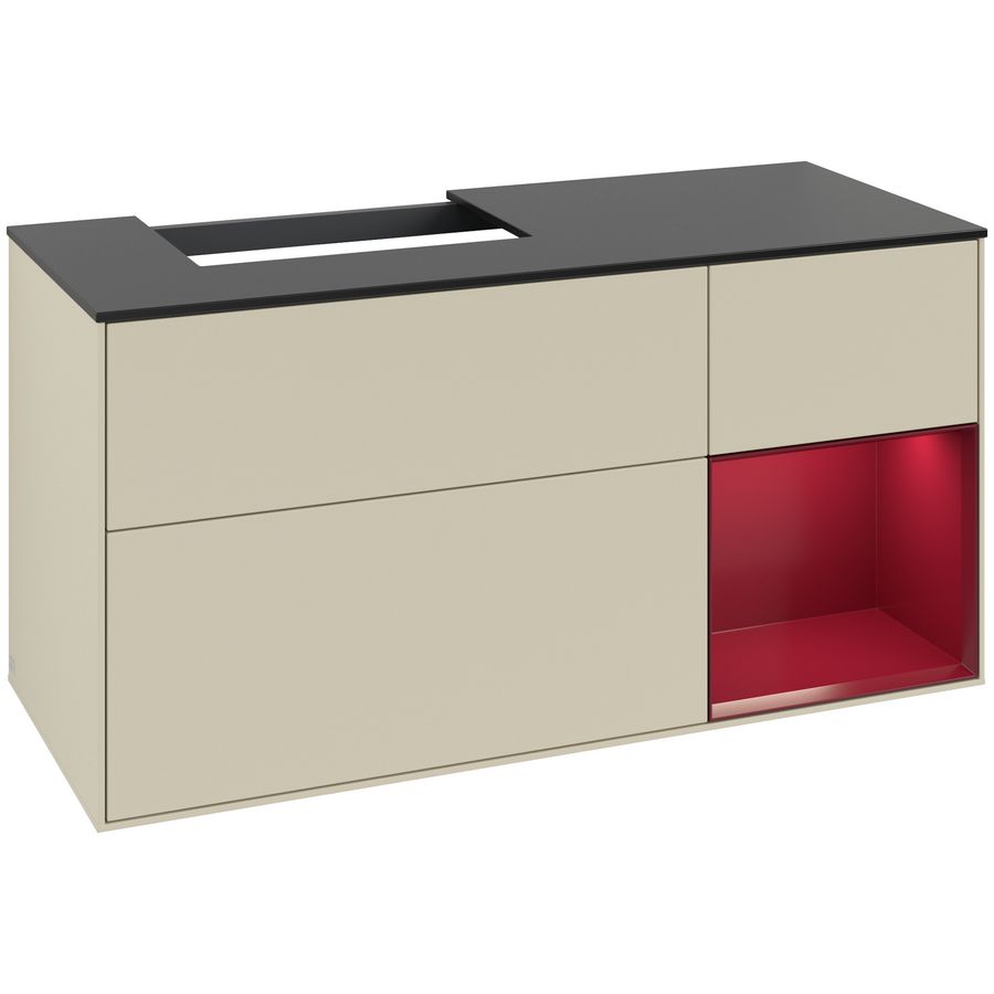 Wastafelonderkast Finion 1200x603x501mm S.Grey Matt Lacquer G152HBHJ