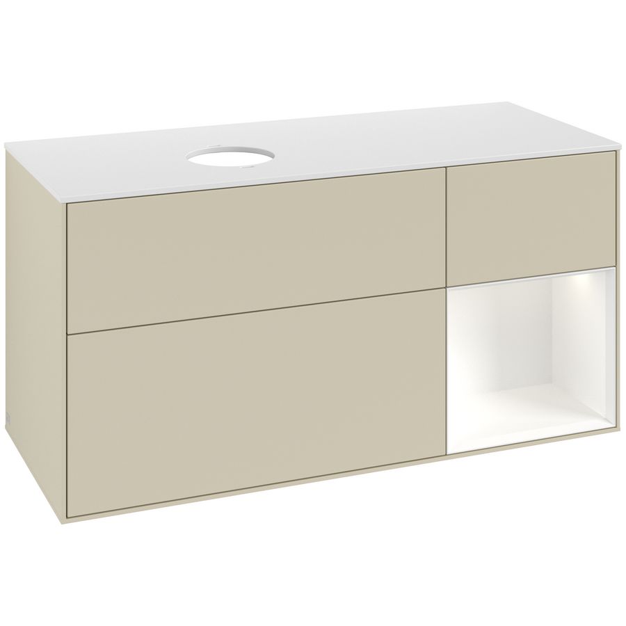 Wastafelonderkast Finion 1200x603x501mm S.Grey Matt Lacquer GA51MTHJ