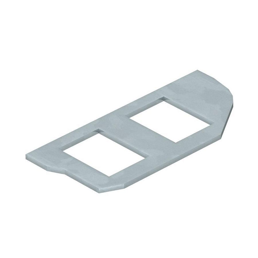 Montageplaat met 2x gatenpatroon type A 20,10x14,8 rvs