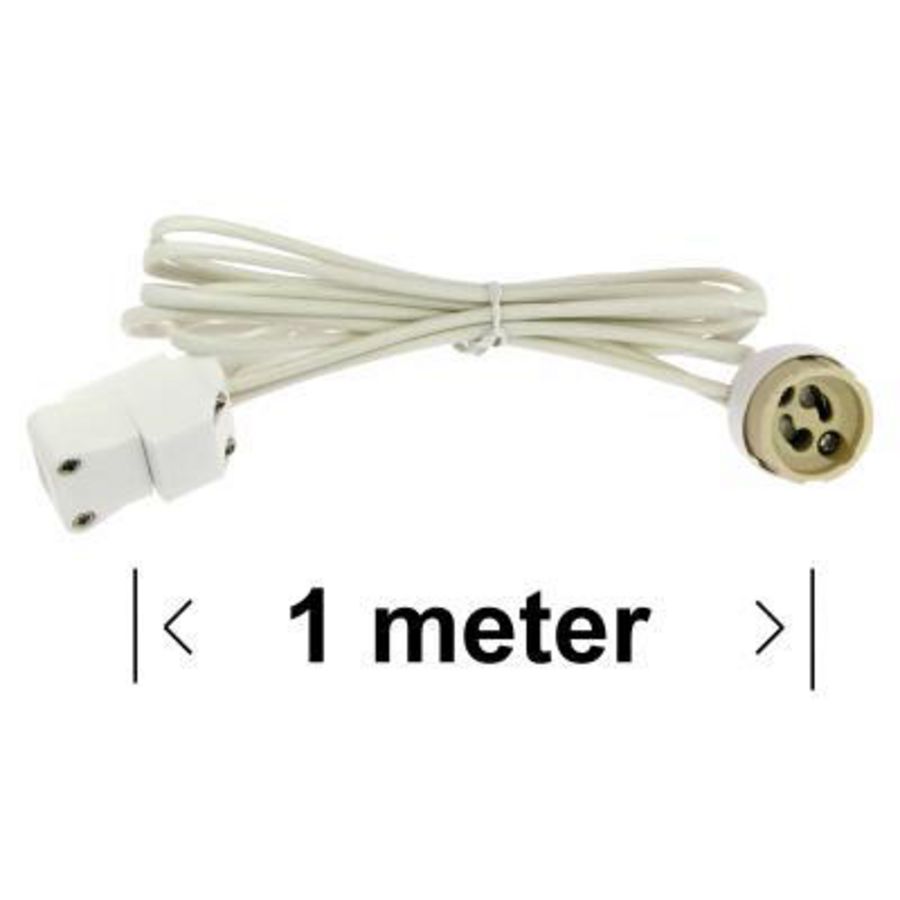 OMBOUWSET GU10 LAMPHOUDER 1M KOMPLEET IP20 AANSLUITSNOER