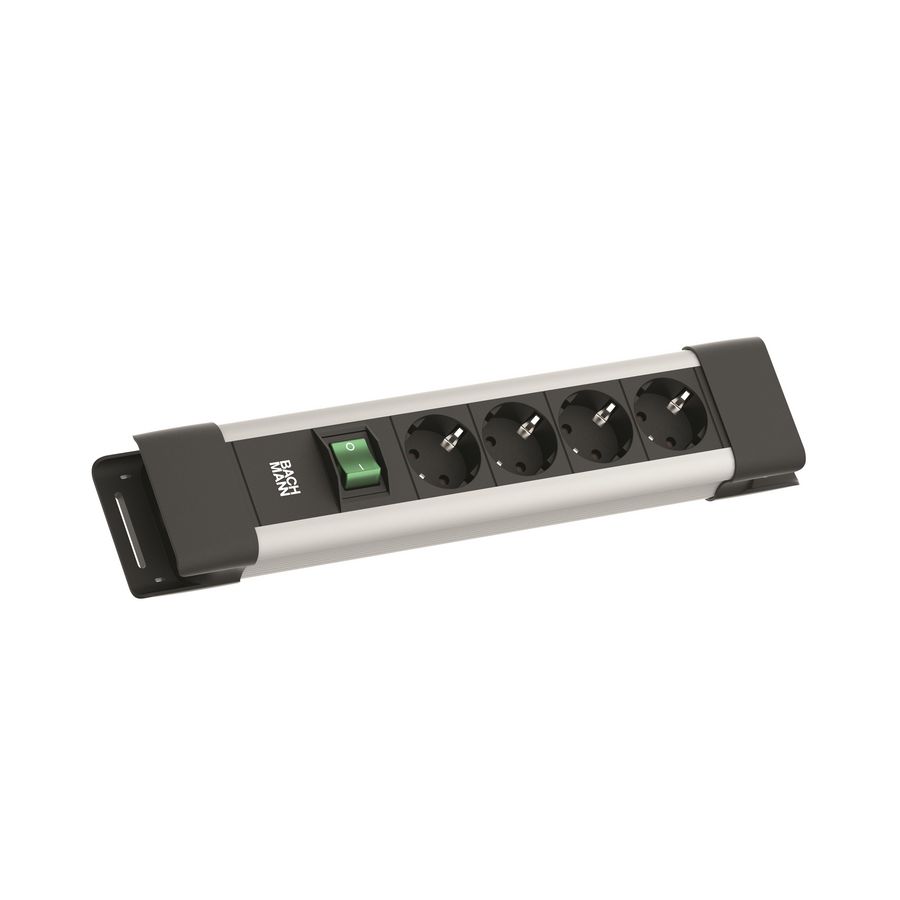 CONNECTUS 4x 230V RA schakelaar 2m RA grijs