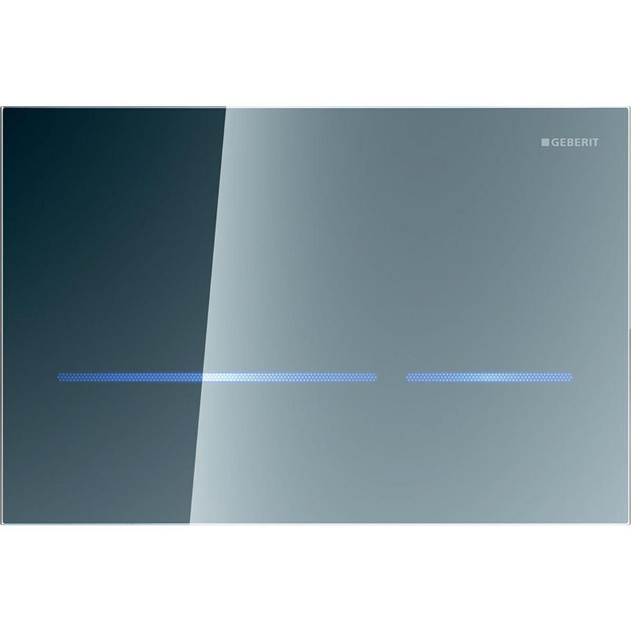 Bedieningsplaat 2-toets Sigma80 SQUARE tbv reservoir 12cm Infrarood 230V spiegelglas excl. trafo 12V