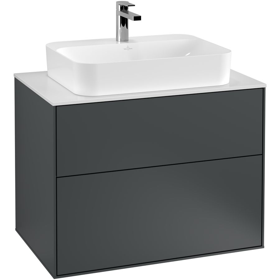 Wastafelonderkast Finion 800x603x501mm Mid.Blue Matt Lacquer G34100HG