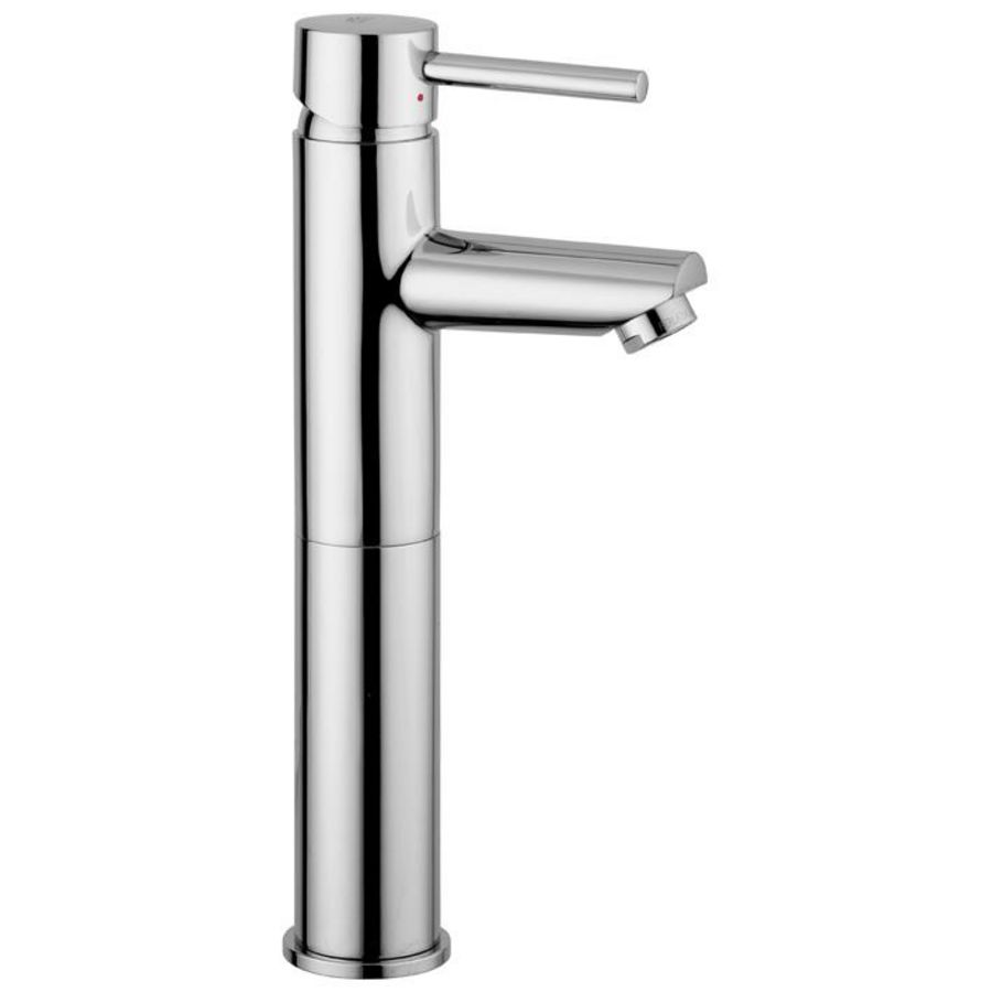 Wastafelmengkraan 1-h STICK sprong 111mm STEEL RVS-look