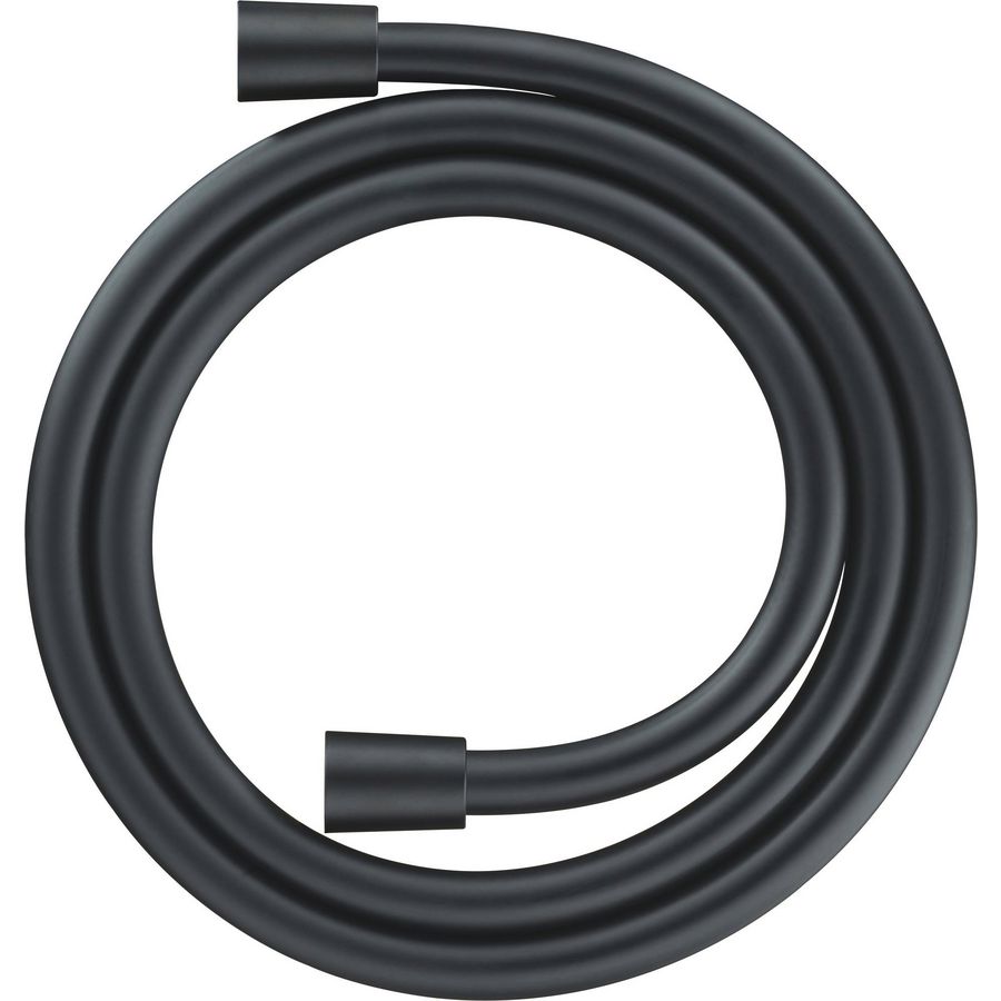 Doucheslang Wave 125cm zwart mat