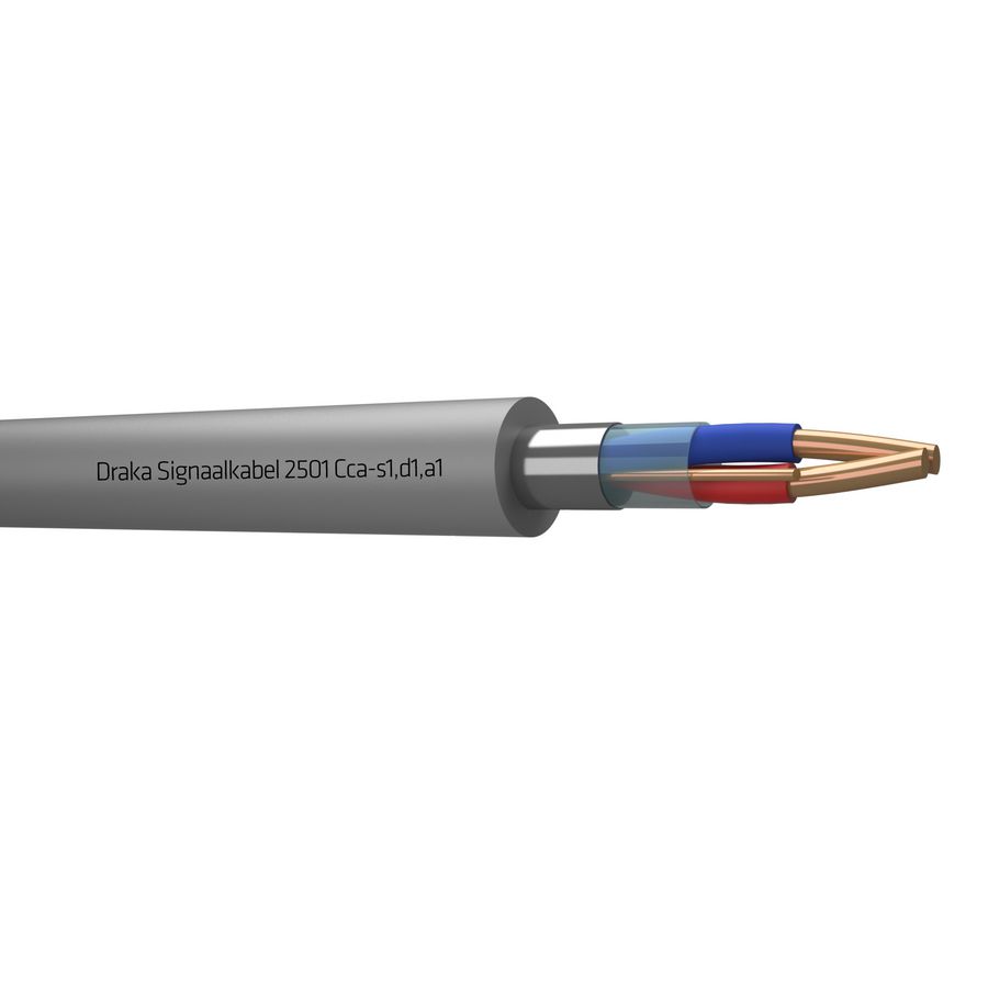 Haspel a 500m. signaal kabel afg Cca gy# 1x2x0,8mm 2501