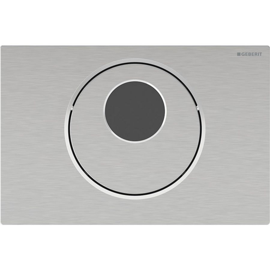 Bedieningsplaat 1-toets Sigma10 ROUND tbv reservoir 12cm Infrarood batt RVS geb batterijvoeding