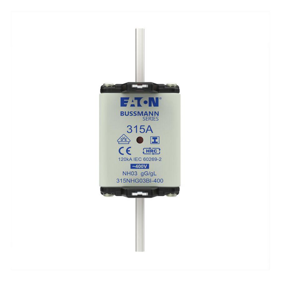 Zekering laagsp. 315A AC 400V NH03 gL/gG dubbele mel VVE=3