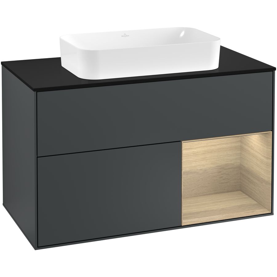 Wastafelonderkast Finion 1000x603x501mm Mid.Blue Matt Lacquer G252PCHG