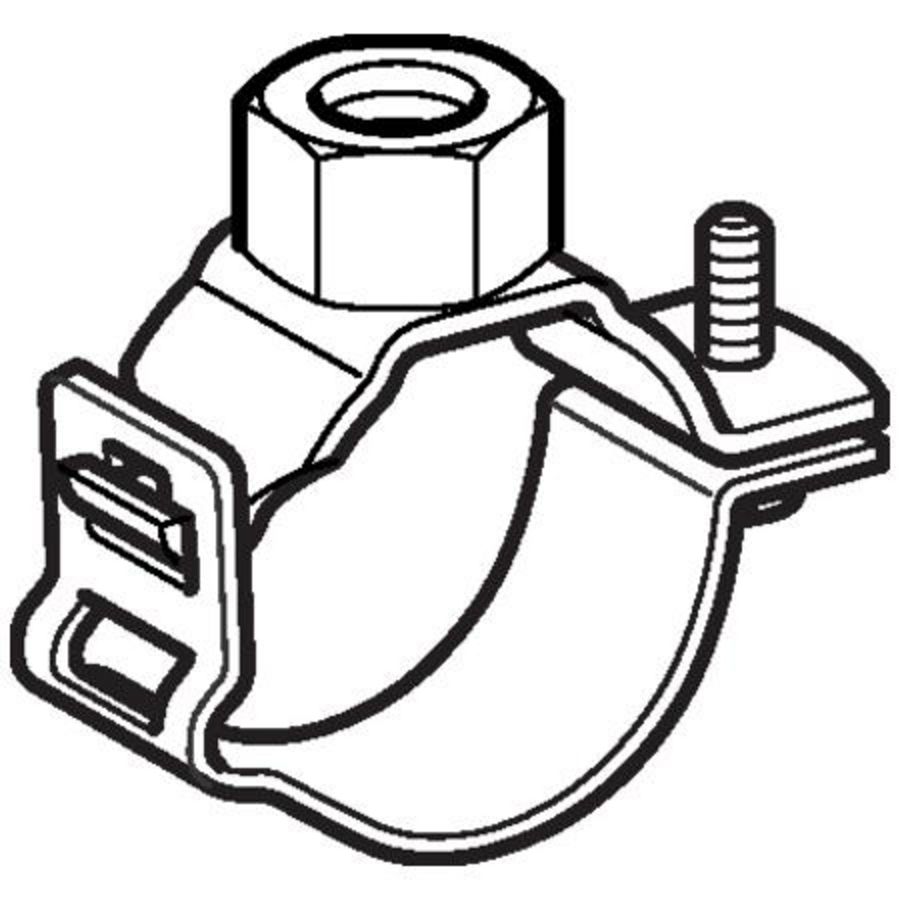 Polyethyleen (PE) beugel met moer 1/2" 110mm