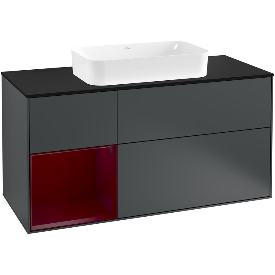 Wastafelonderkast Finion 1200x603x501mm Mid.Blue Matt Lacquer G292HBHG