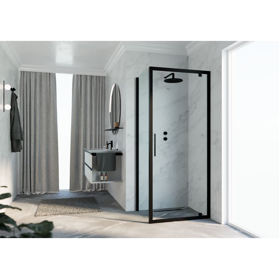 Draaideur K2G 670-710x2000mm zwart helder