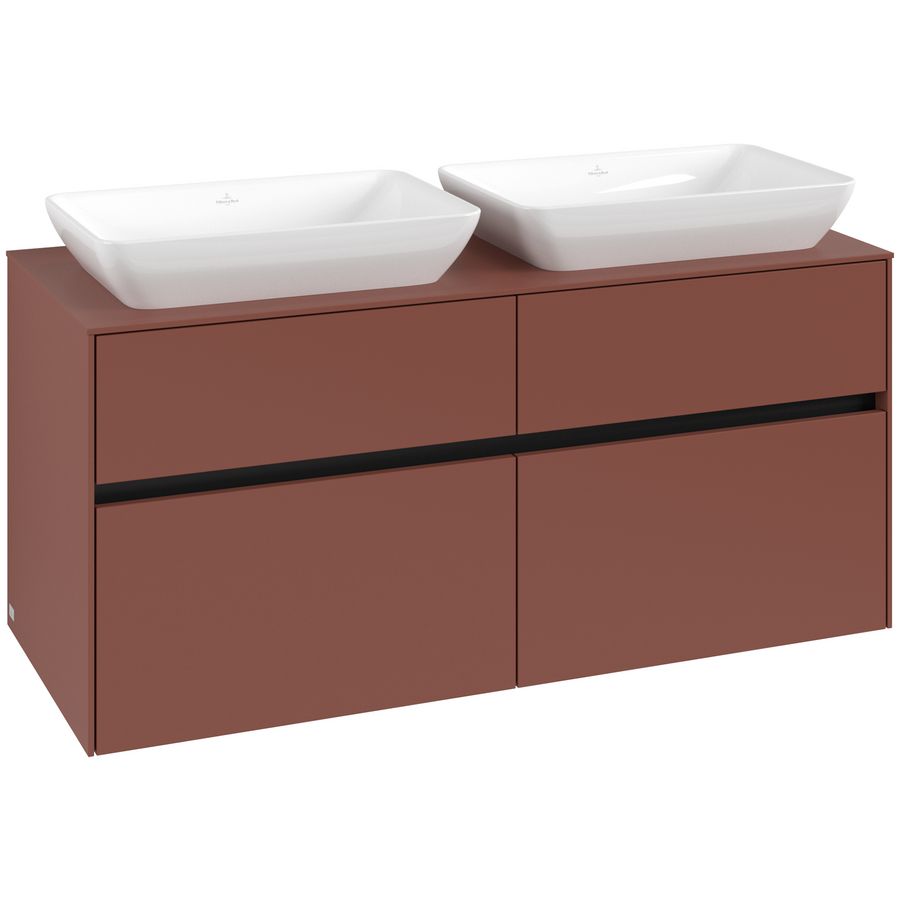 Wastafelonderkast Collaro 1200x548x500mm Wine Red C11500AH