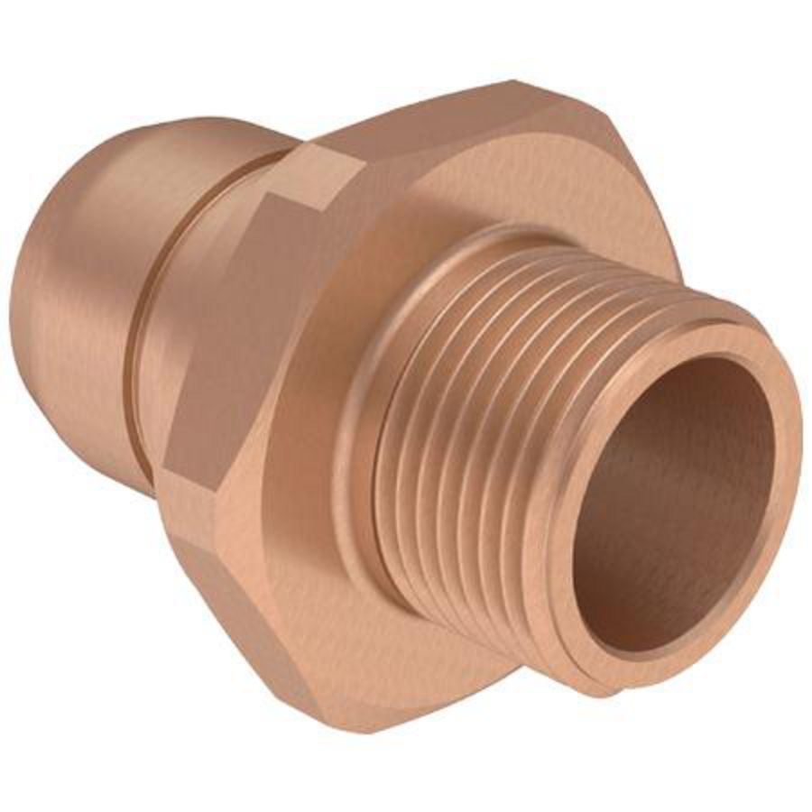 Verdeler aansluiting BU brons 1" bt.dr.PUSHFIT