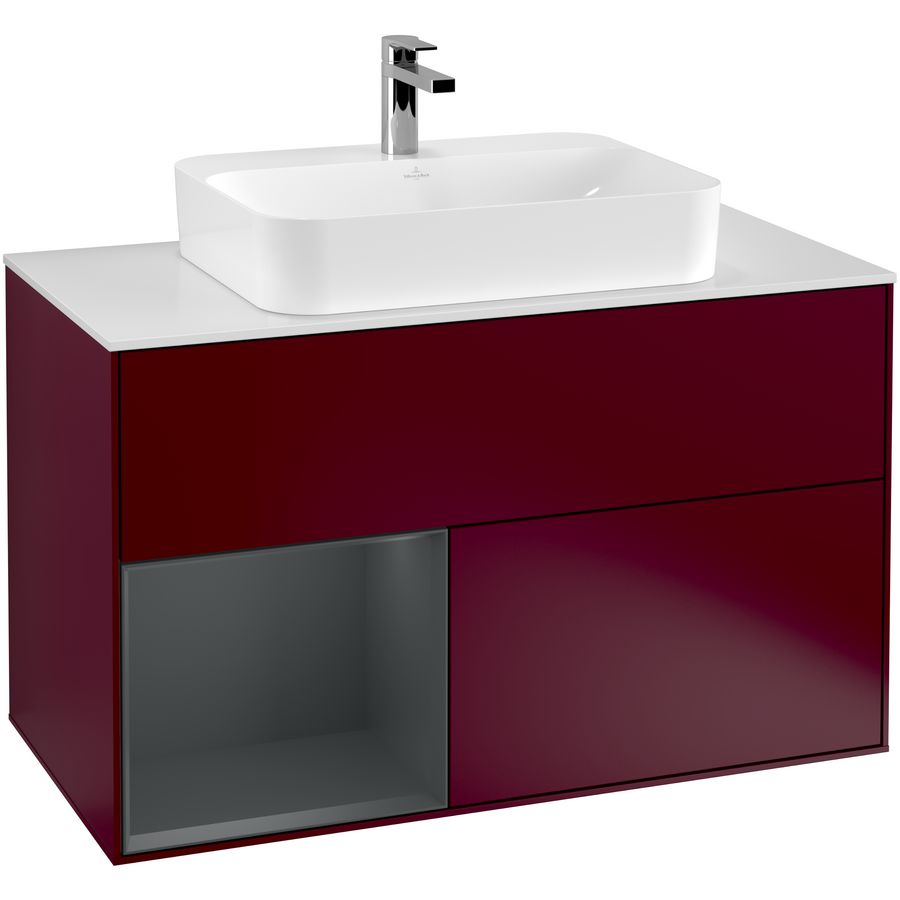Wastafelonderkast Finion 1000x603x501mm Peony Matt Lacquer G361HGHB