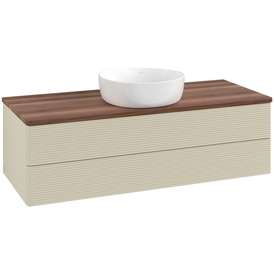 Wastafelonderkast Antao 1200x360x500mm S.Grey Matt Lacquer L21112HJ