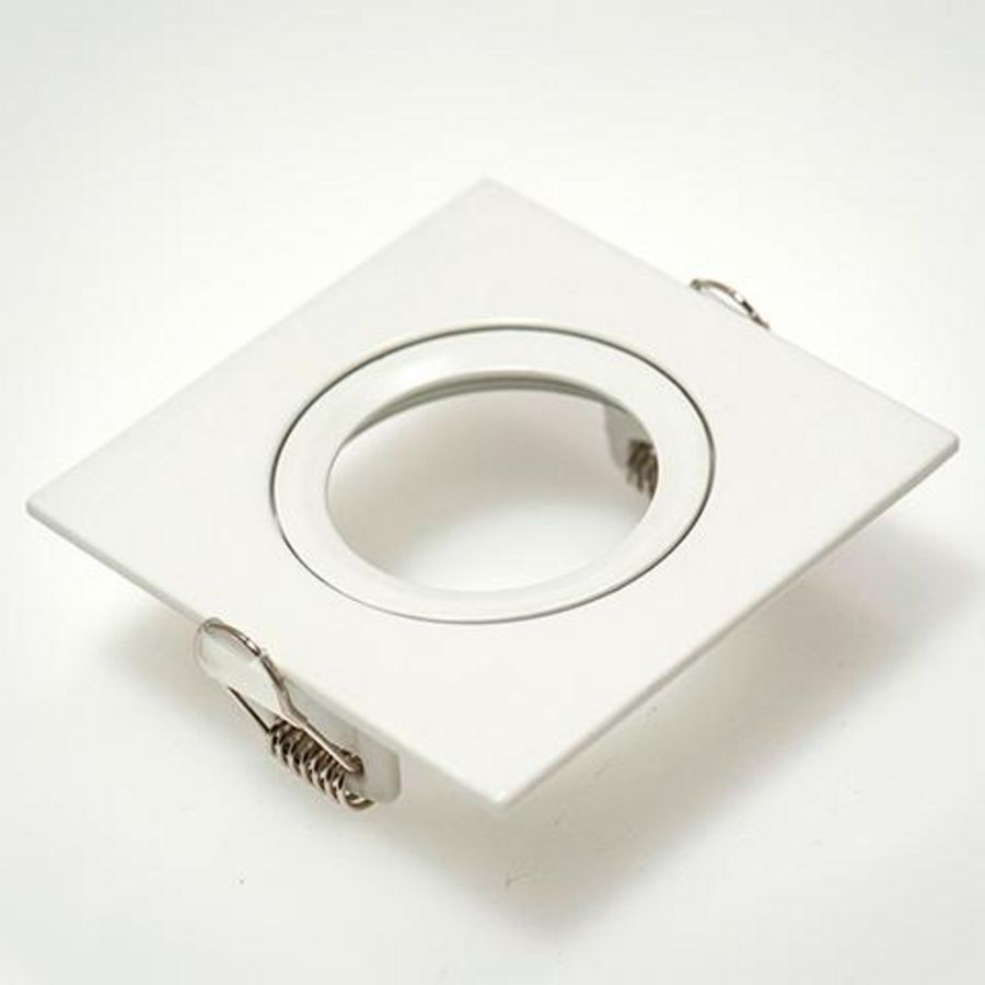 Downlight ring vierkant 88(76)mm puur w kantelbaar 42180149