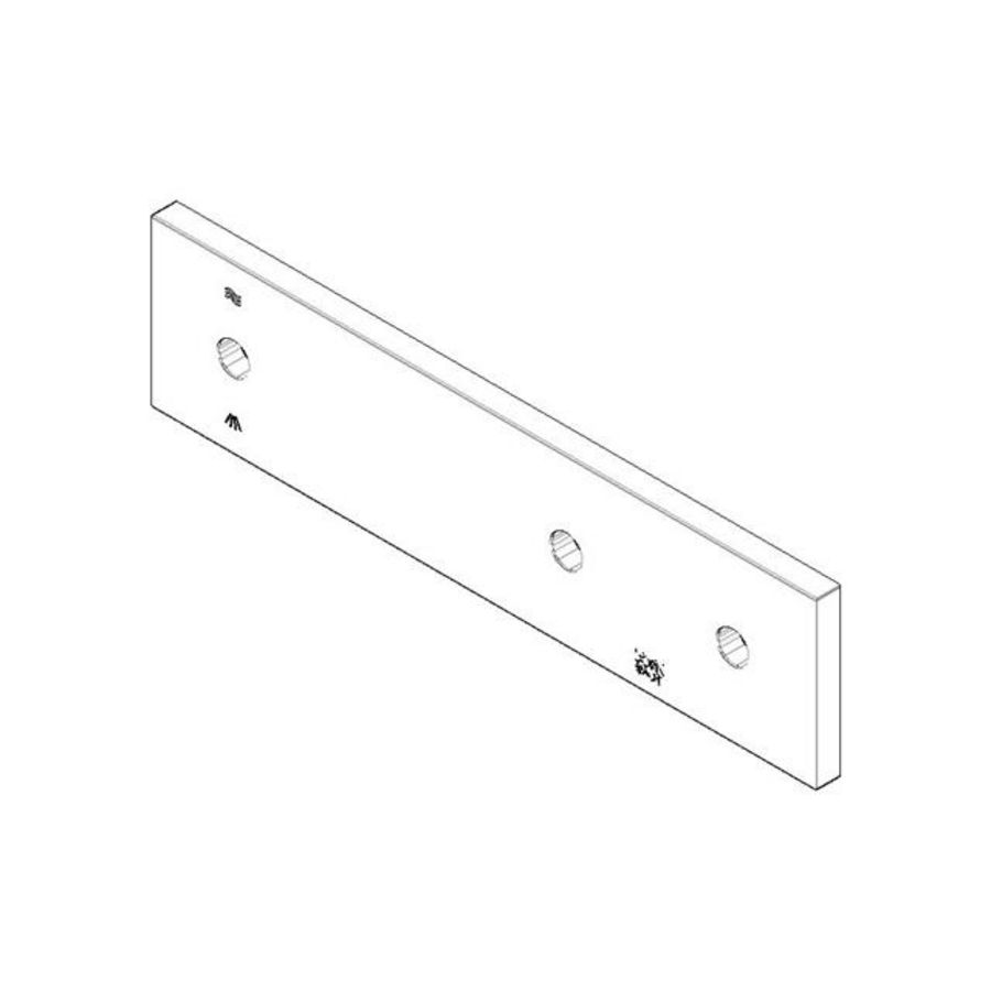 Rozet symbolen/wand DB logo 240x60x9mm Platina gebors.