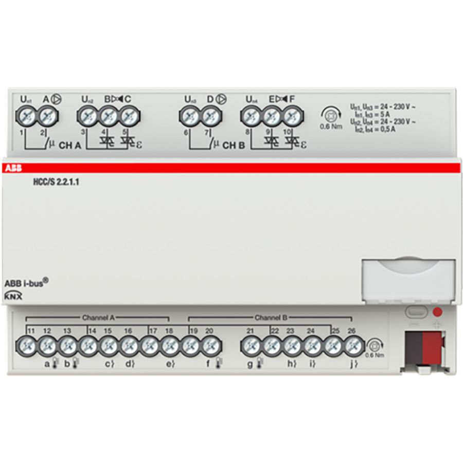 Heating/Cooling Circuit contr climaEco KNX 3-Point 2-voudig (HCC/S2.2.1.1)