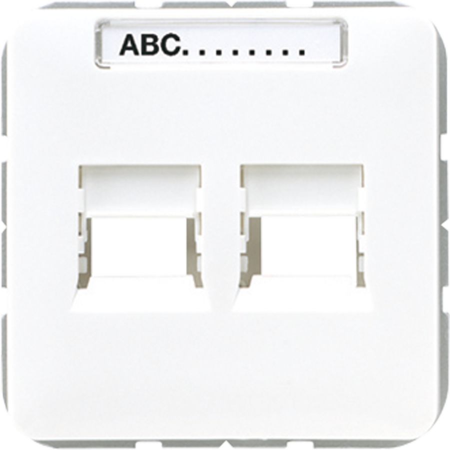 Afdekking a.wit v.mod.jack 2-voudig CD500 VVE=10